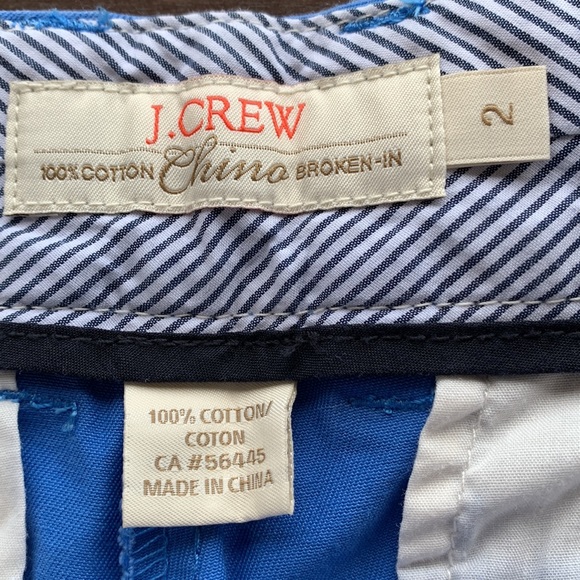 J Crew Sz 2 Royal Blue Chino Shorts - Picture 4 of 4